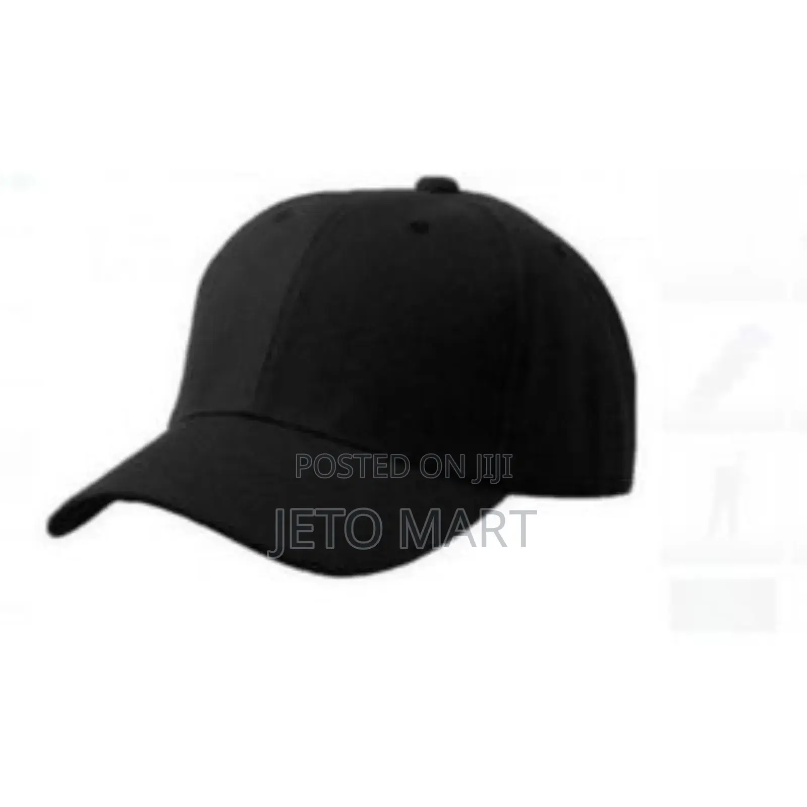 Mens Quality Single Face Cap -black
