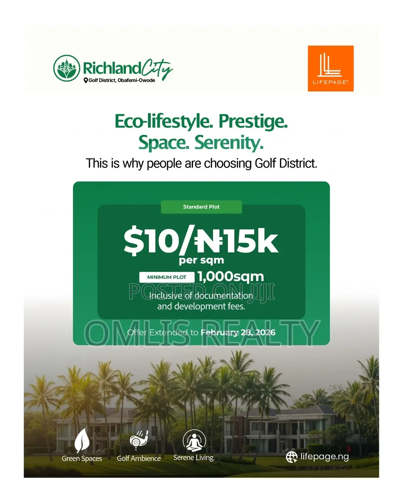 Lands for Sale at Richland City, Obafemi-Owode, Ogun State