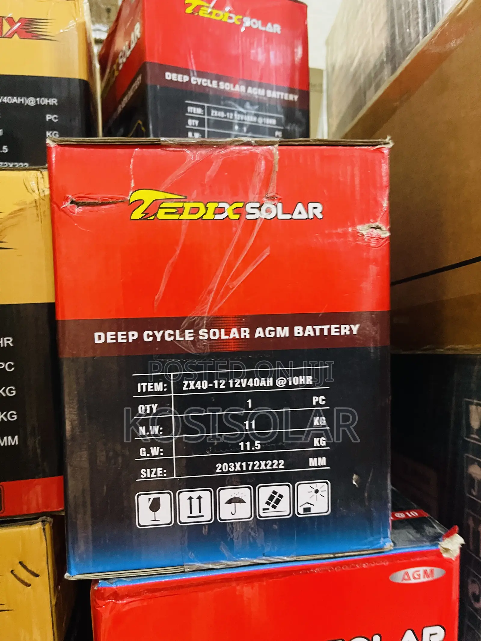 40ah 12v Zedix Solar Gel Battery