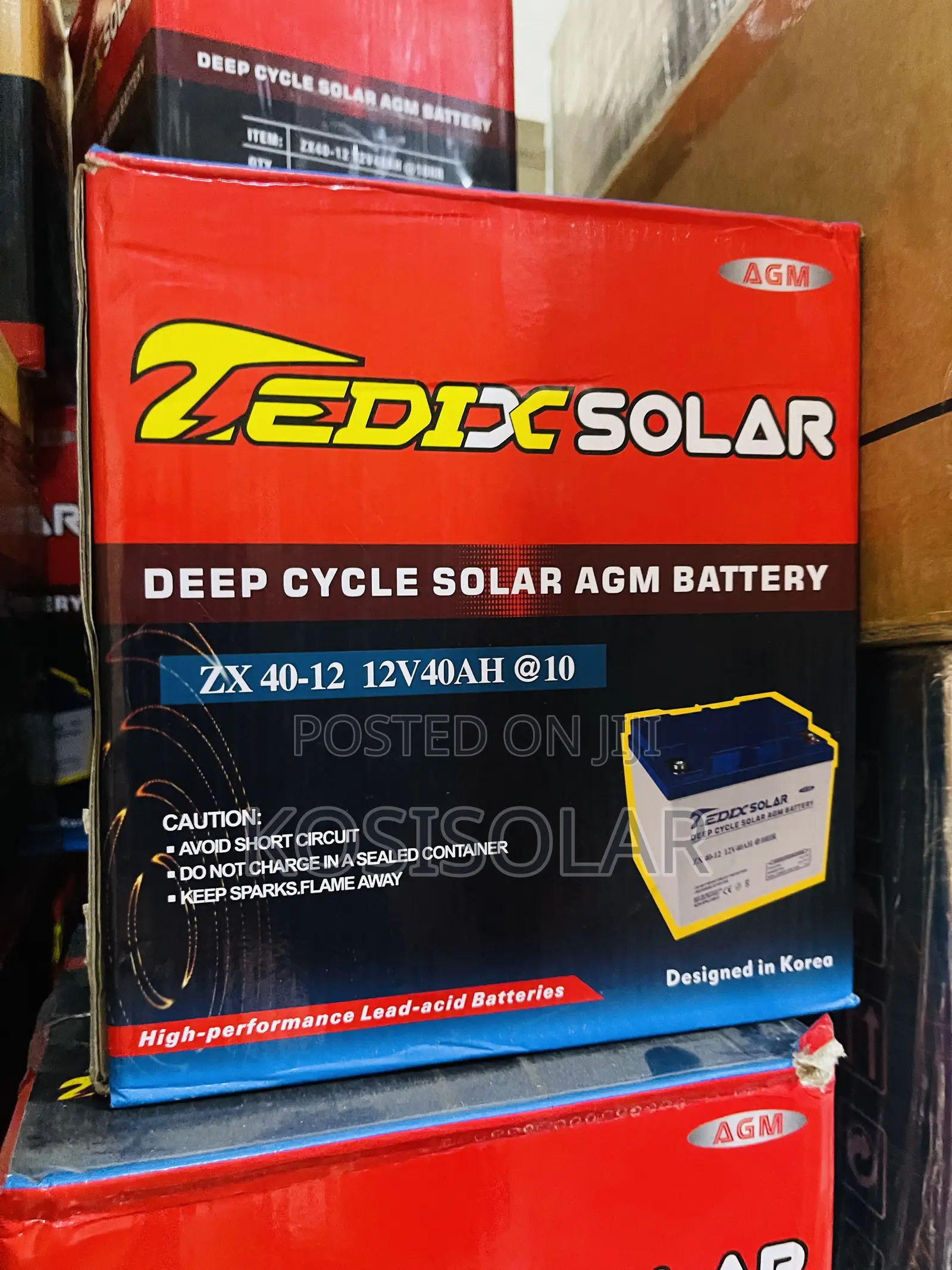 40ah 12v Zedix Solar Gel Battery