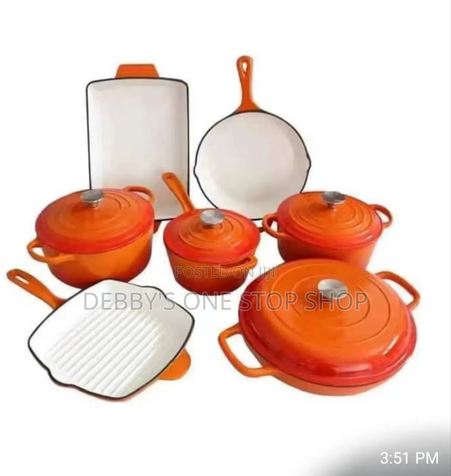 7pcs Iron Cast Pot