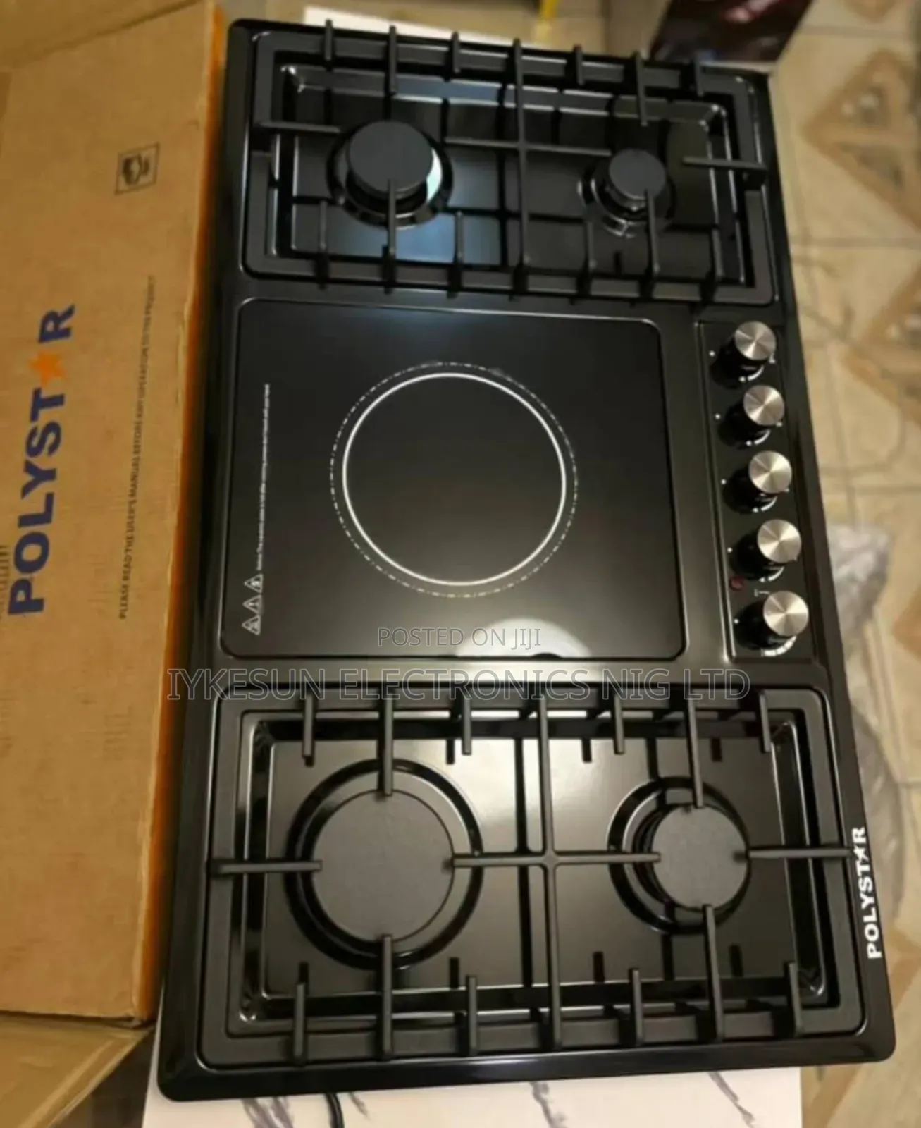 Original Quality Polystar Built-in Premium Luxury 4+1 Gas Ele Cooker