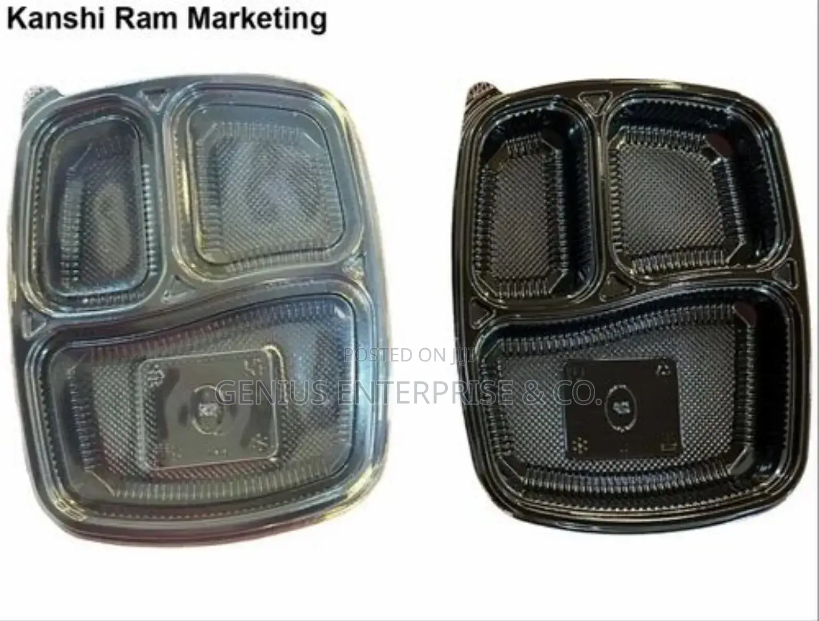 Disposable Takeout Containers 3 Food Portion + Cover (50ps)