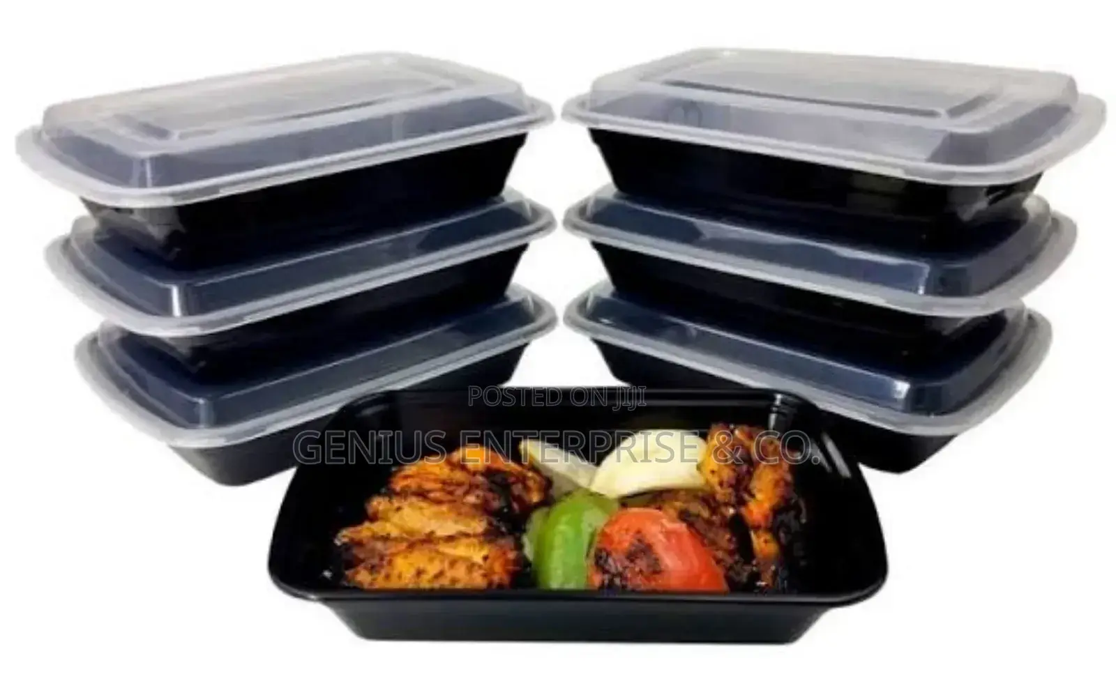 Portable Flat High Profile Quality 1000ml 750ml Black Plate (50pcs)