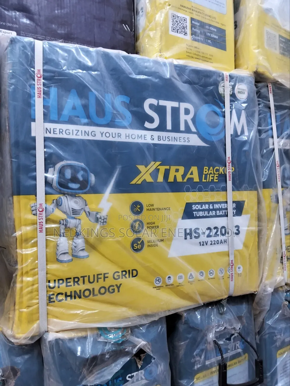 Haustrom Tubuler 220ah 12v