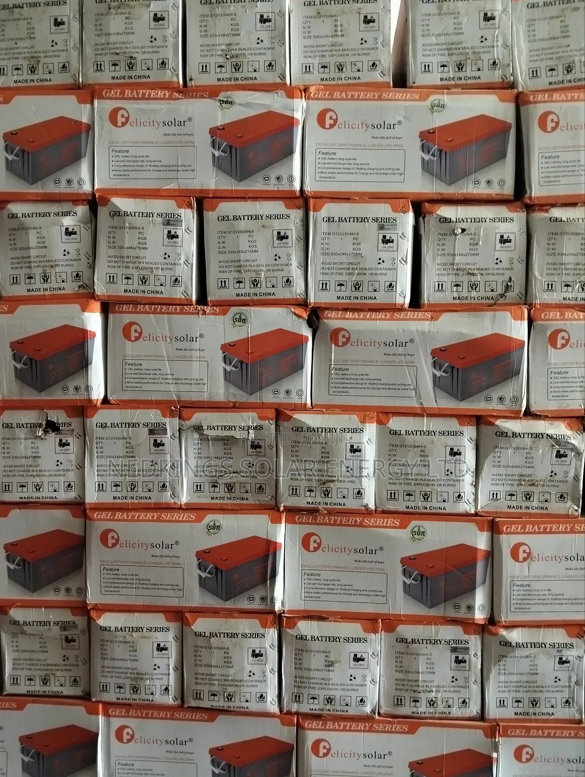 Felicity Dry Cell Batteries 200ah 12v