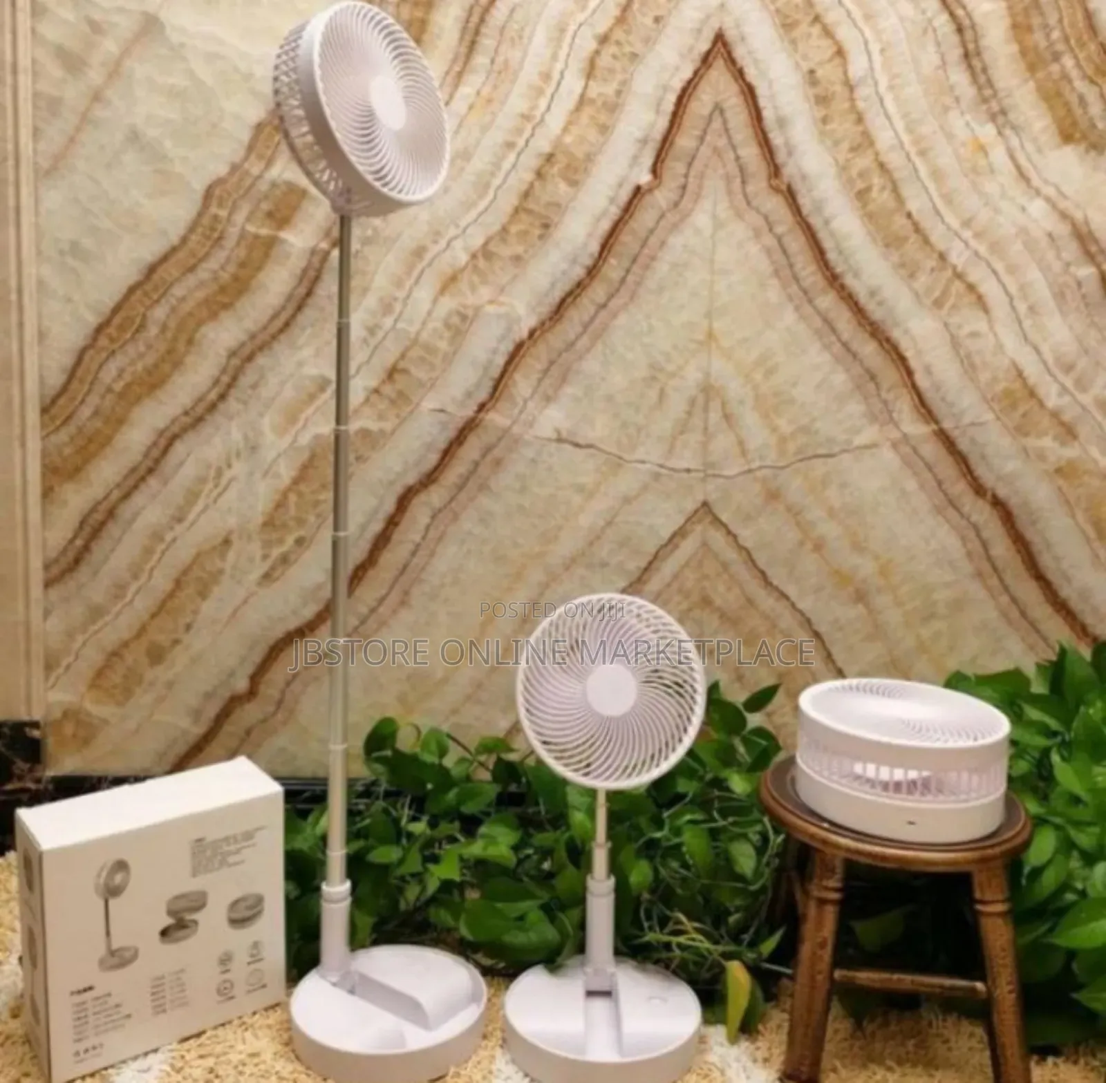Rechargeable Folding Fan Full Stand