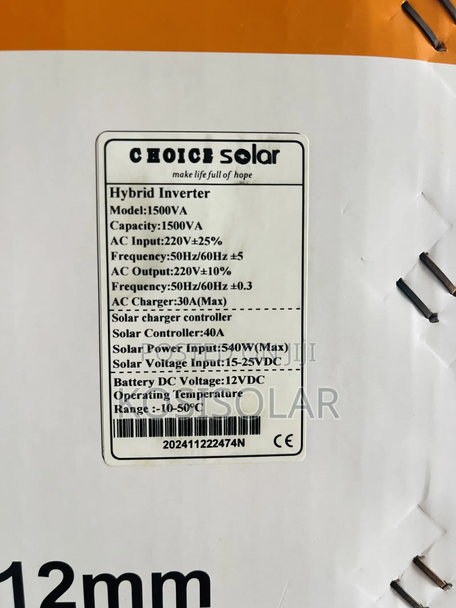 1.5kva 12v Hybrid Choice Solar Inverter