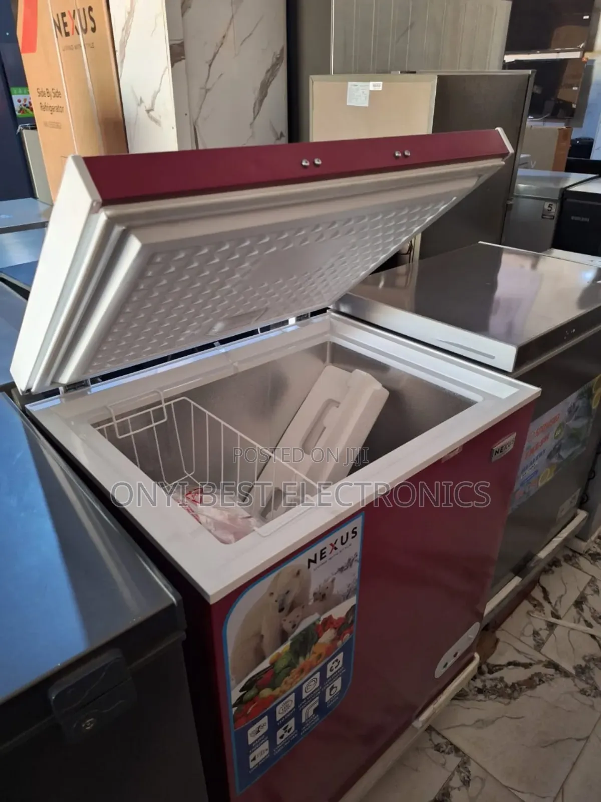 Nexus Chest Freezer 160 Litres. Nx-160h (Red Colour)
