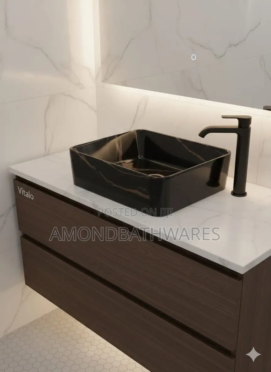 Square Glossy Countertop Basin