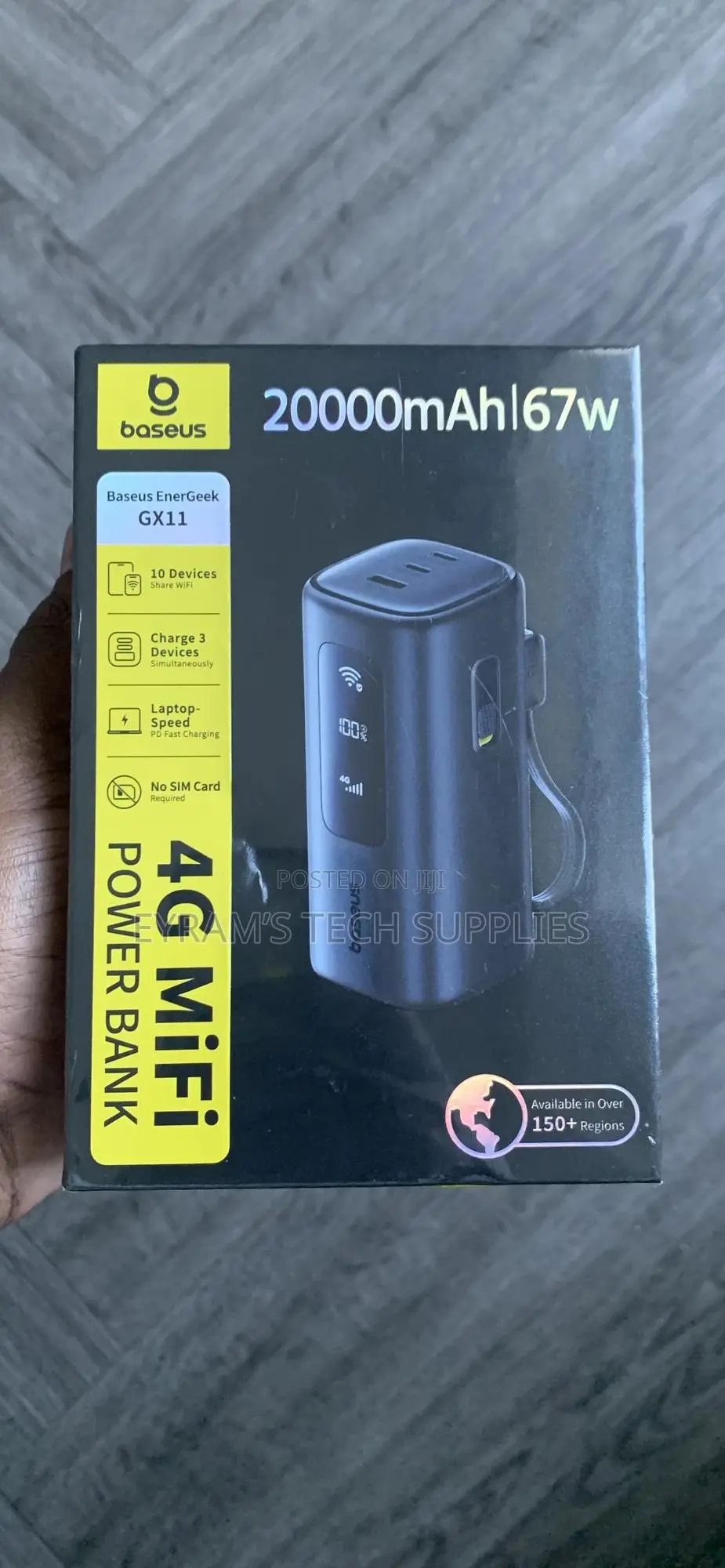 Baseus Energeek Gx11 Mifi Power Bank 20000mah 67w
