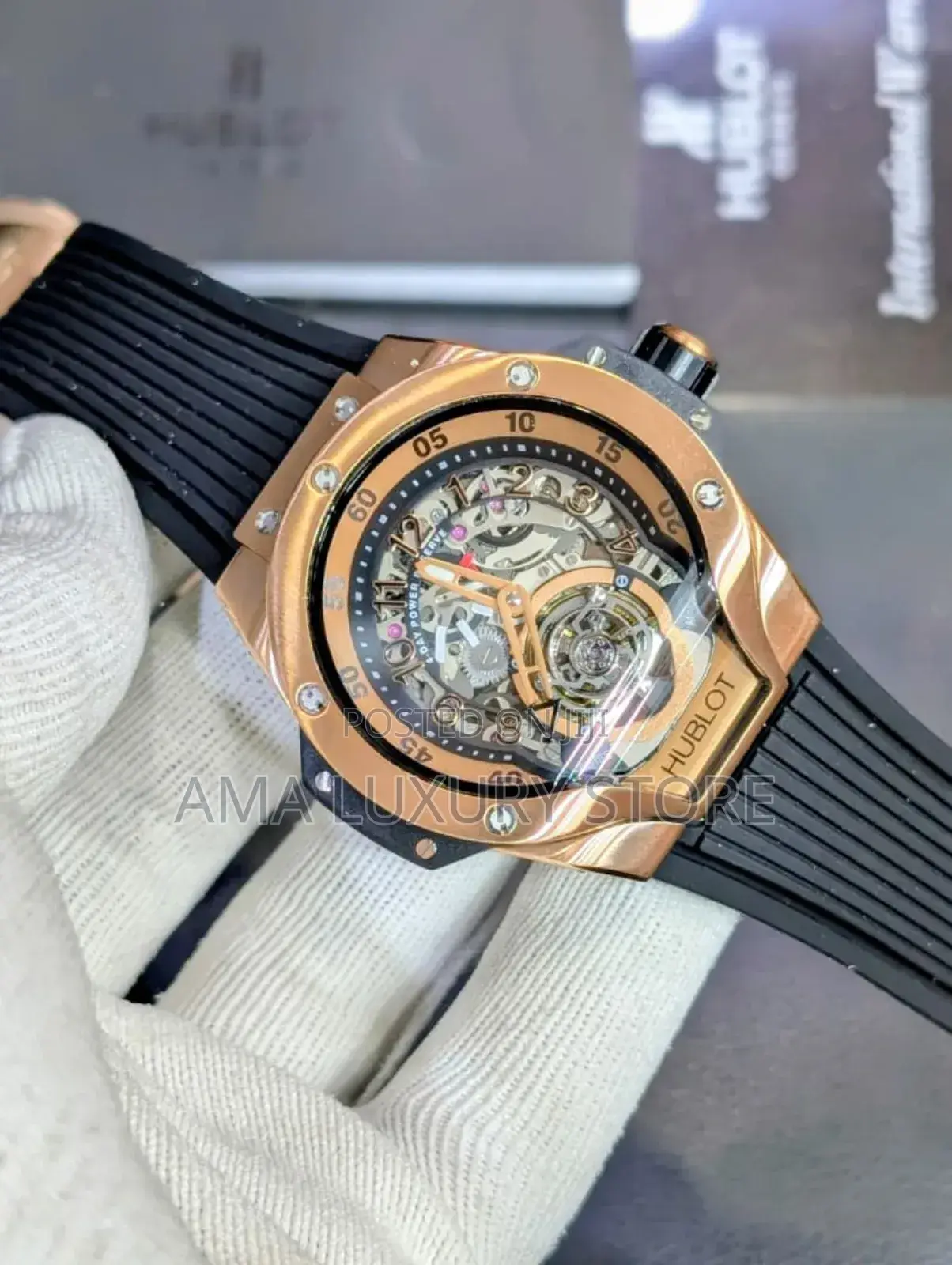 Hublot Luxury Designer Rubber Strap Men's Authomatic Wristwatch