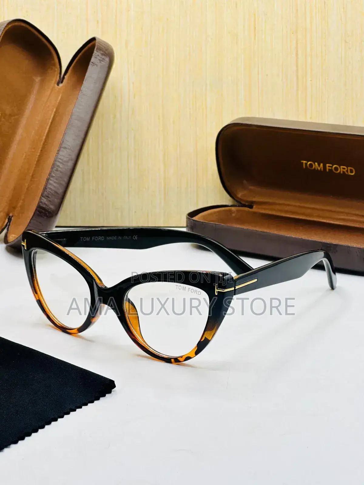 Tom Ford Luxury Transparent Clear Lense Glasses