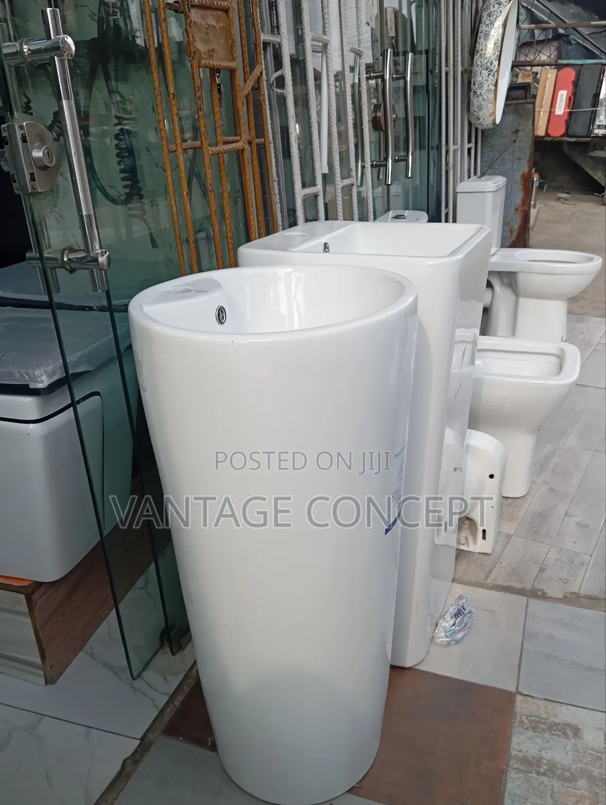 Original White Round Standing Basin 40cm
