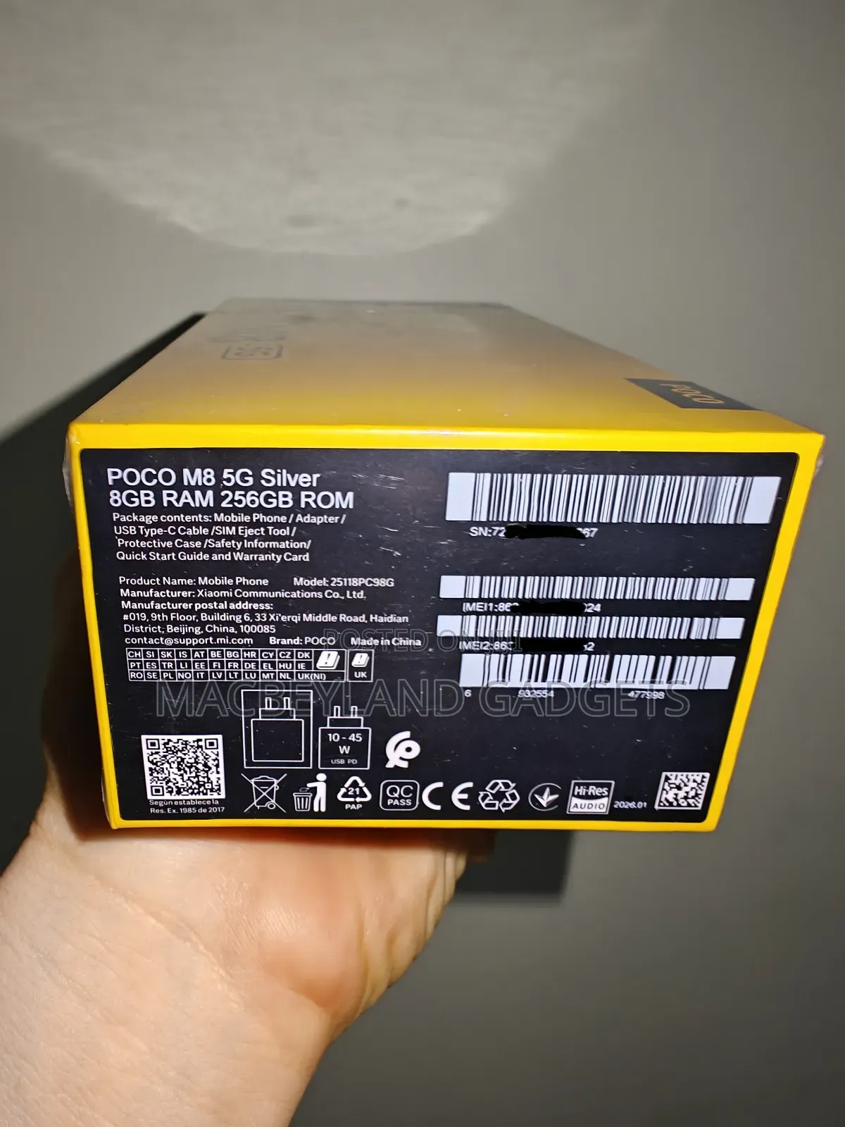 New Xiaomi Poco M8 256 GB Silver