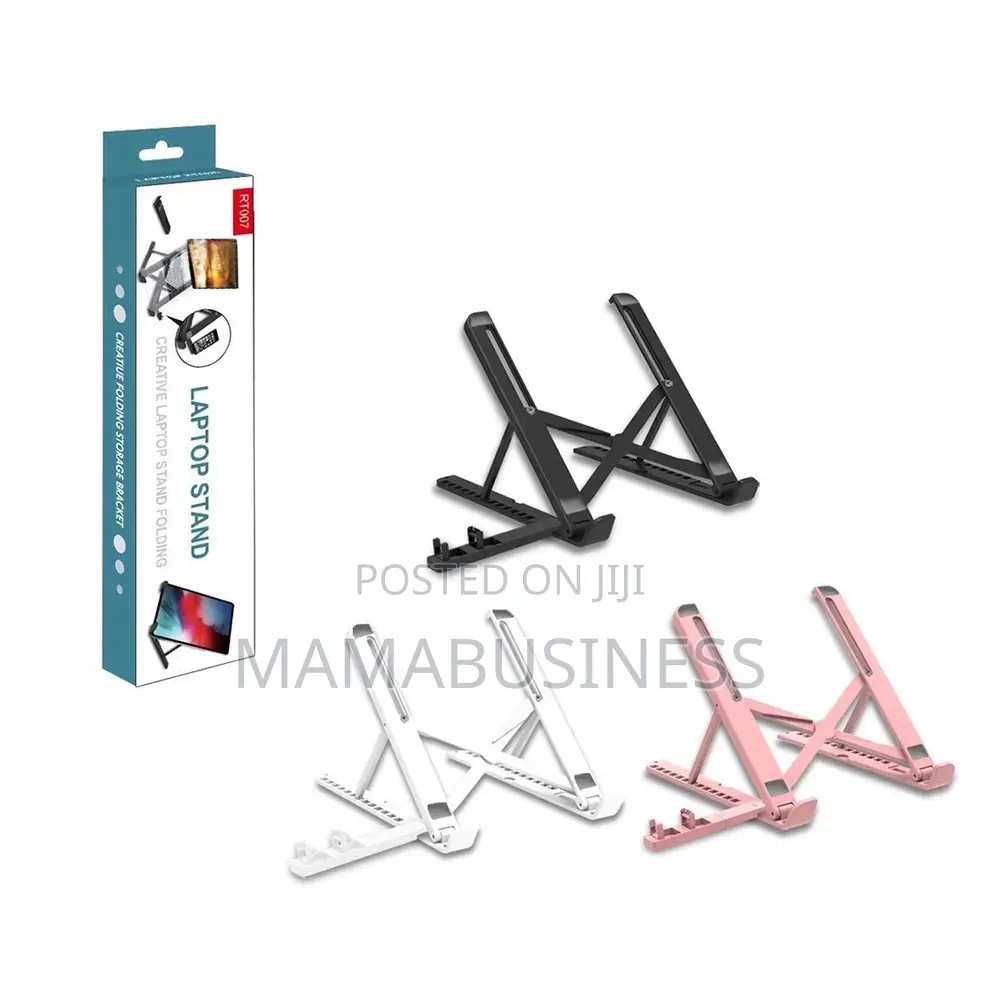 Adjustable Laptop Riser Stand Computer Desk Stand With Phone Holder