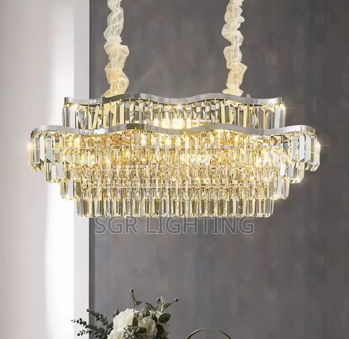Modern Luxury Crystal Led Ceiling Chandelier