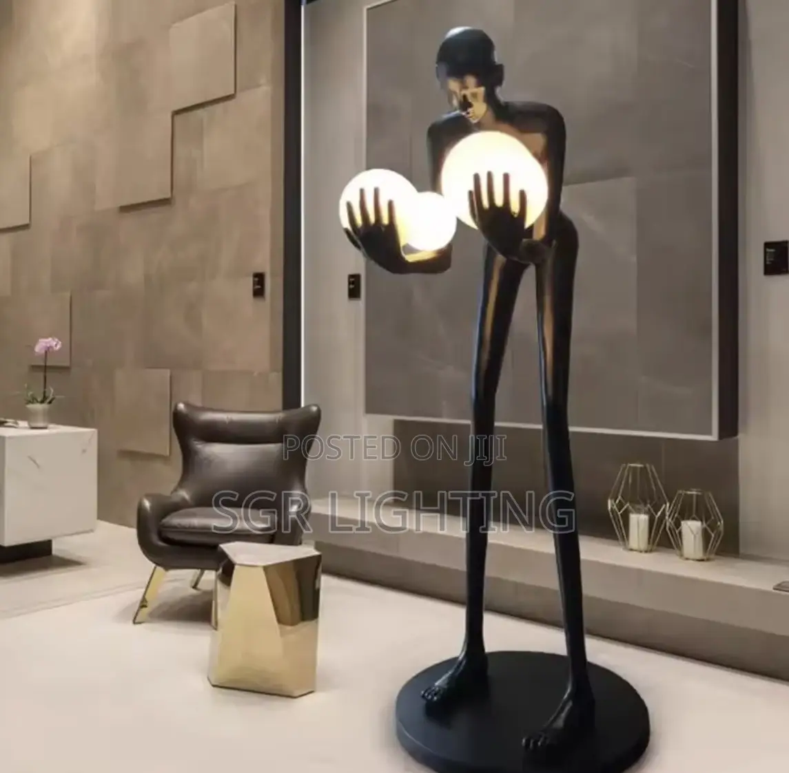 Sculpture Art Humanoid Lamp Living Room Villa Decoration Floor Lamp
