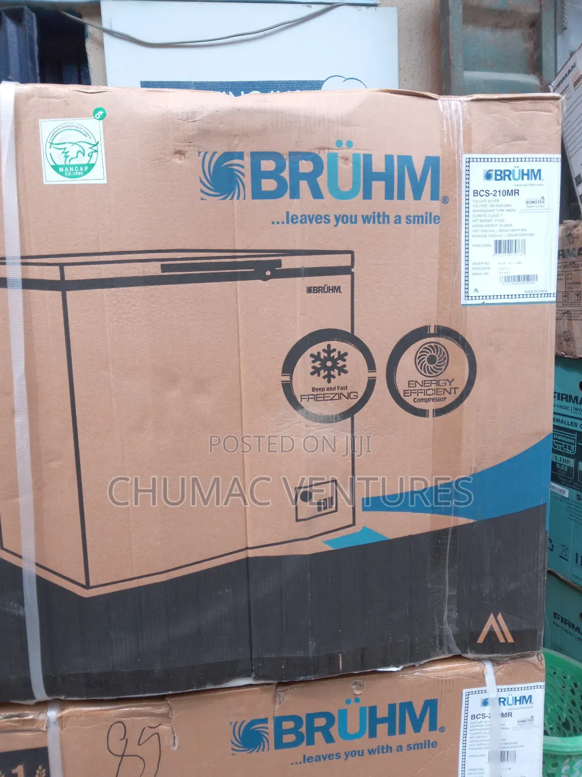 Bruhm Chest Freezer 210l