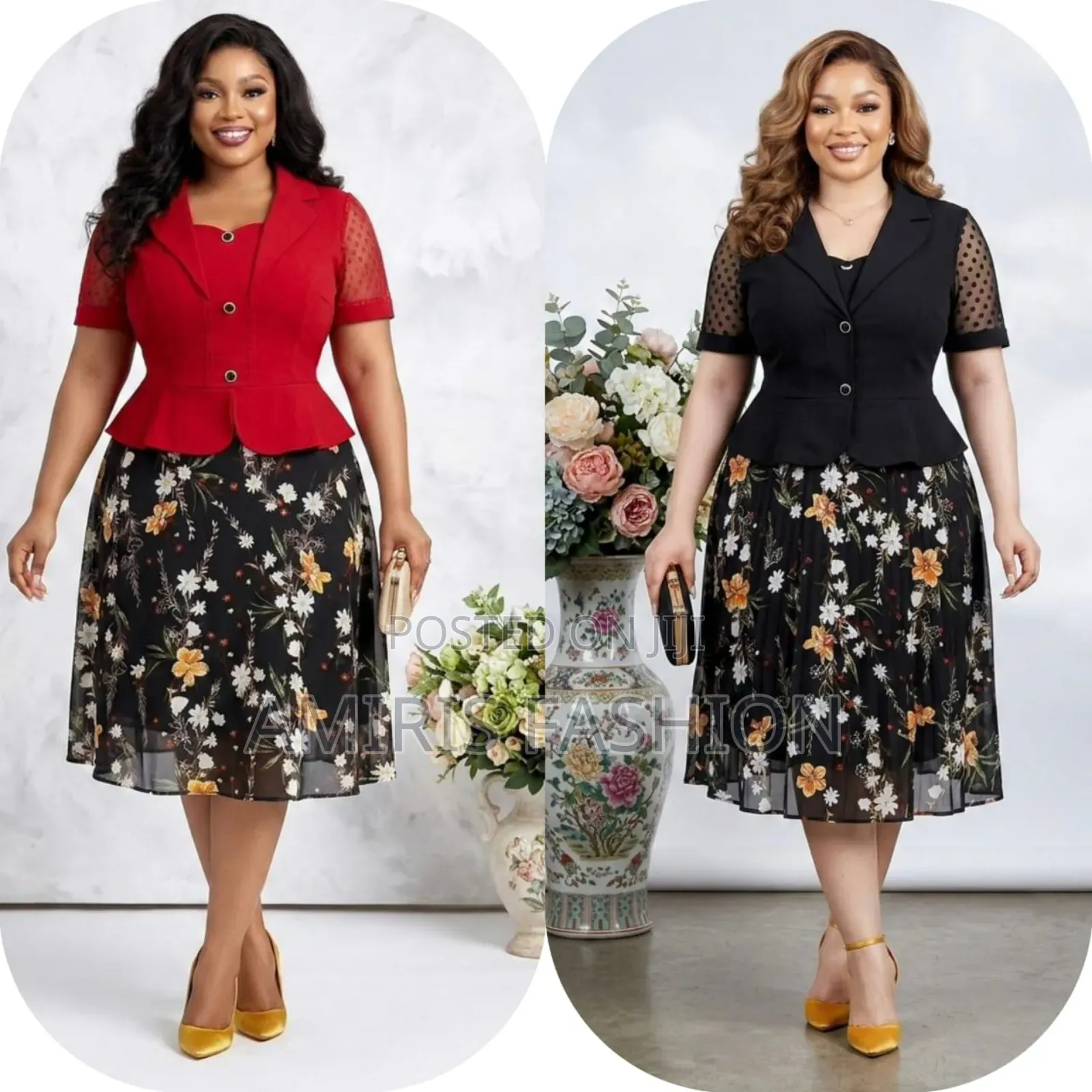 Beautiful Floral Cooperate Dress