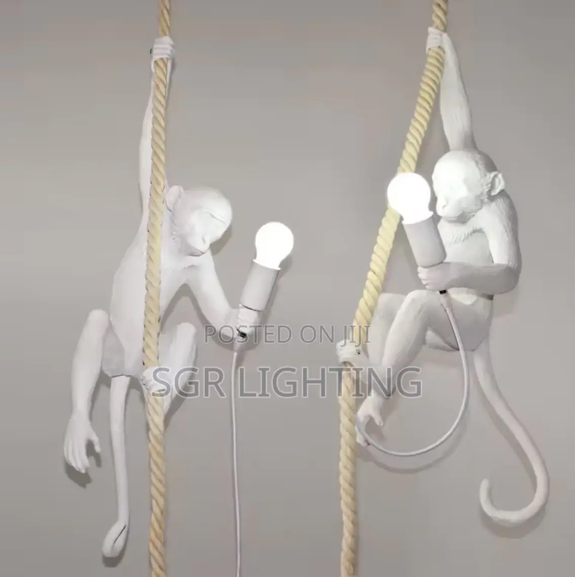 Modern Led Art Monkey Pendant Light Resin Simian Pendant Lamp