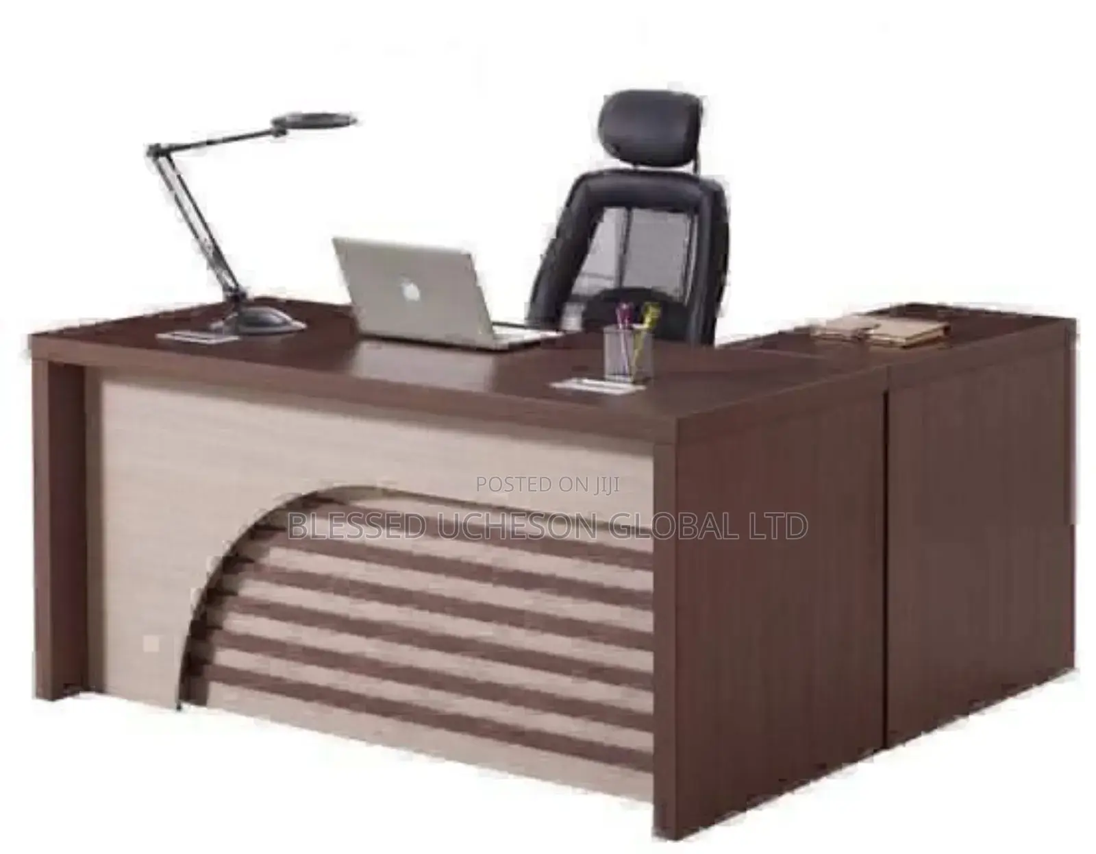 1.6 Meters L-Shaped Executive Office Table With Extension and Drawers