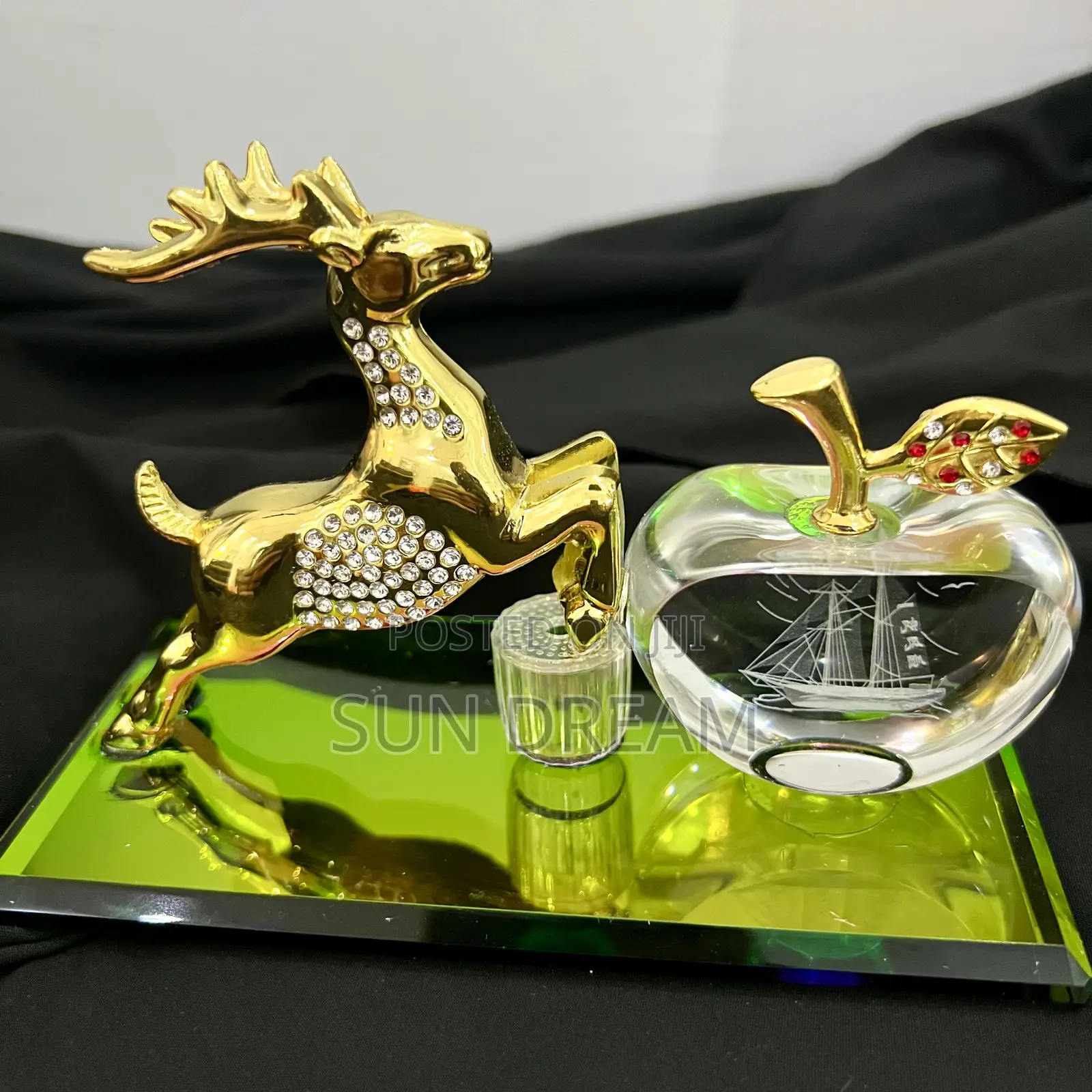 Car Ornaments Golden Deer Home Decoration Car Accessories Father Gift
