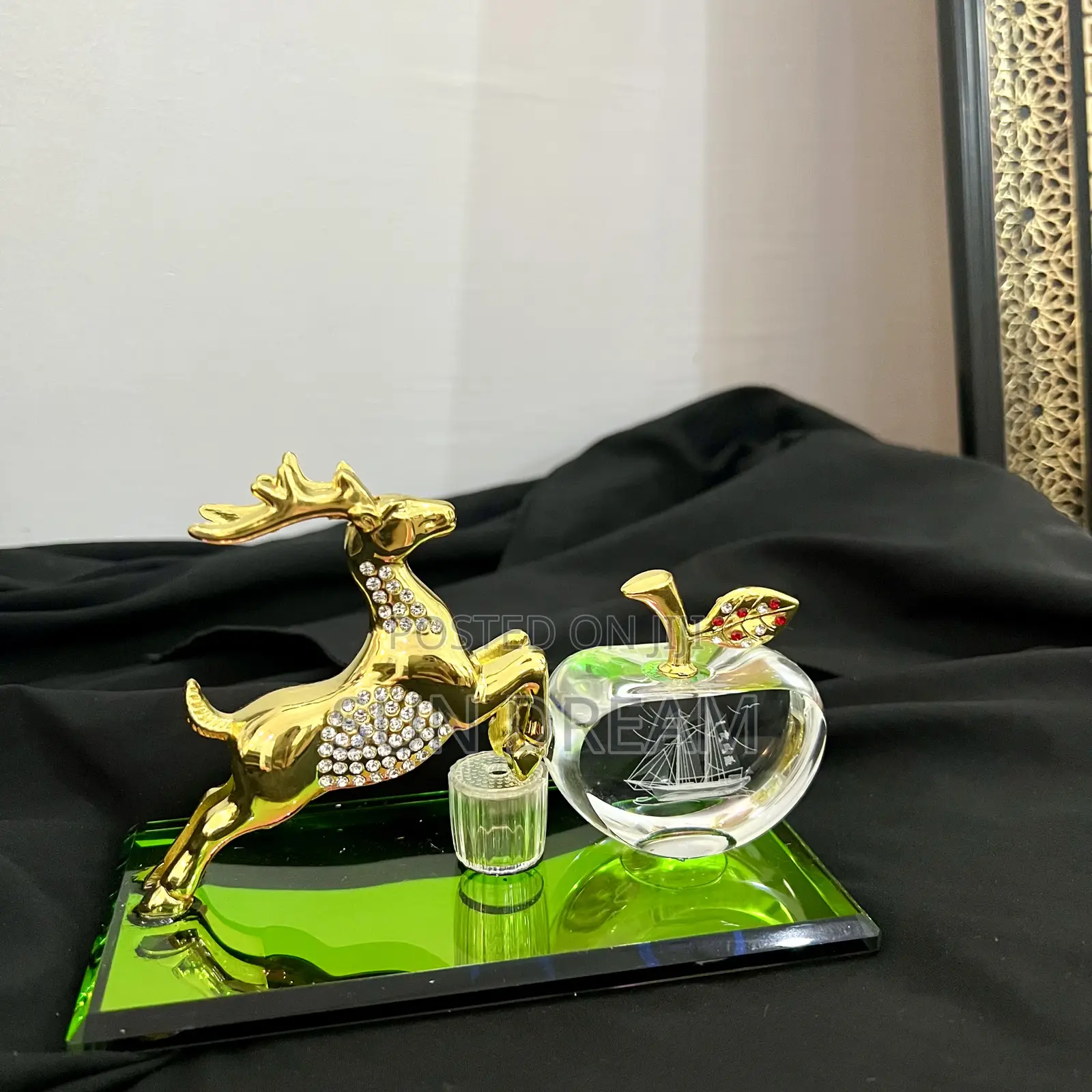 Car Ornaments Golden Deer Home Decoration Car Accessories Father Gift