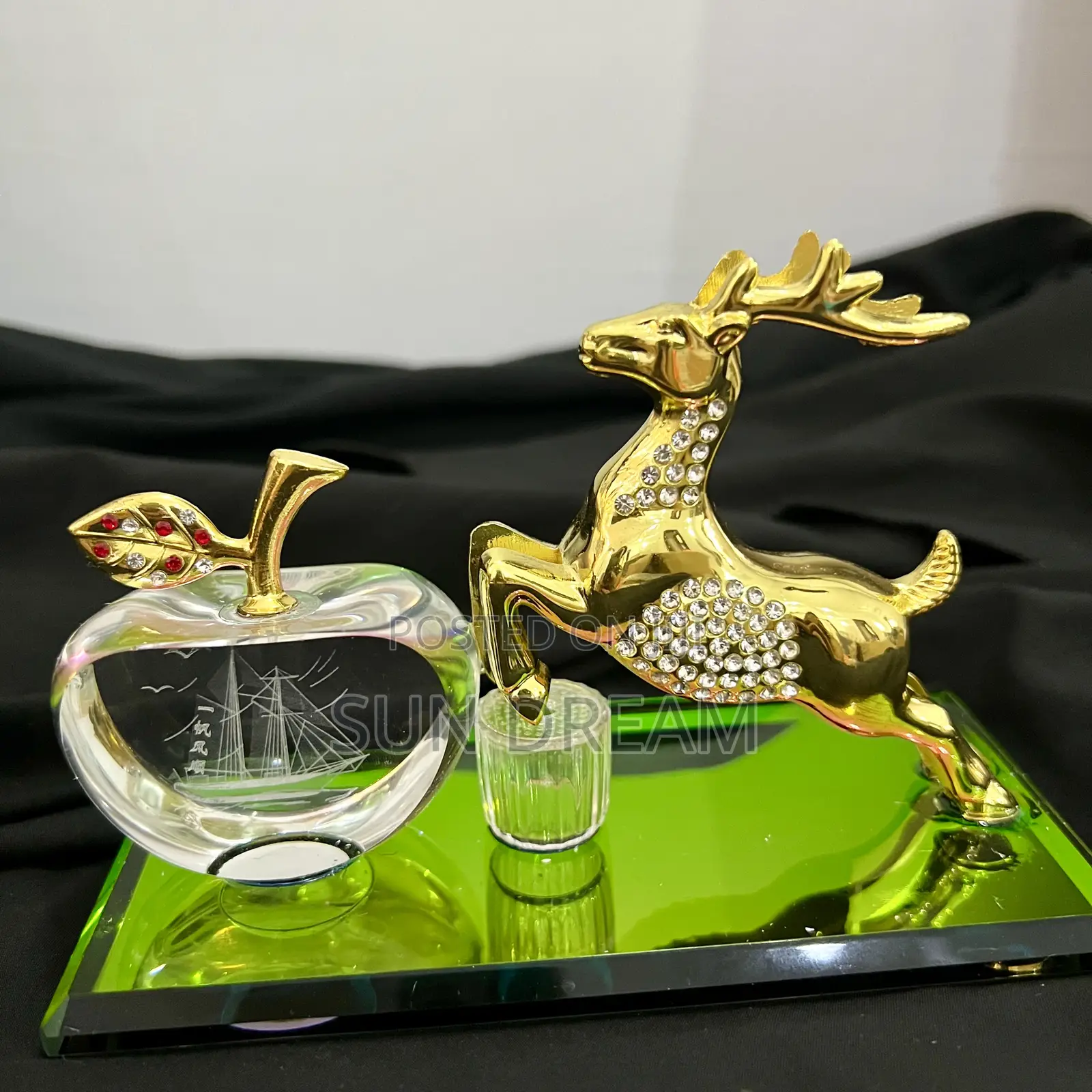 Car Ornaments Golden Deer Home Decoration Car Accessories Father Gift