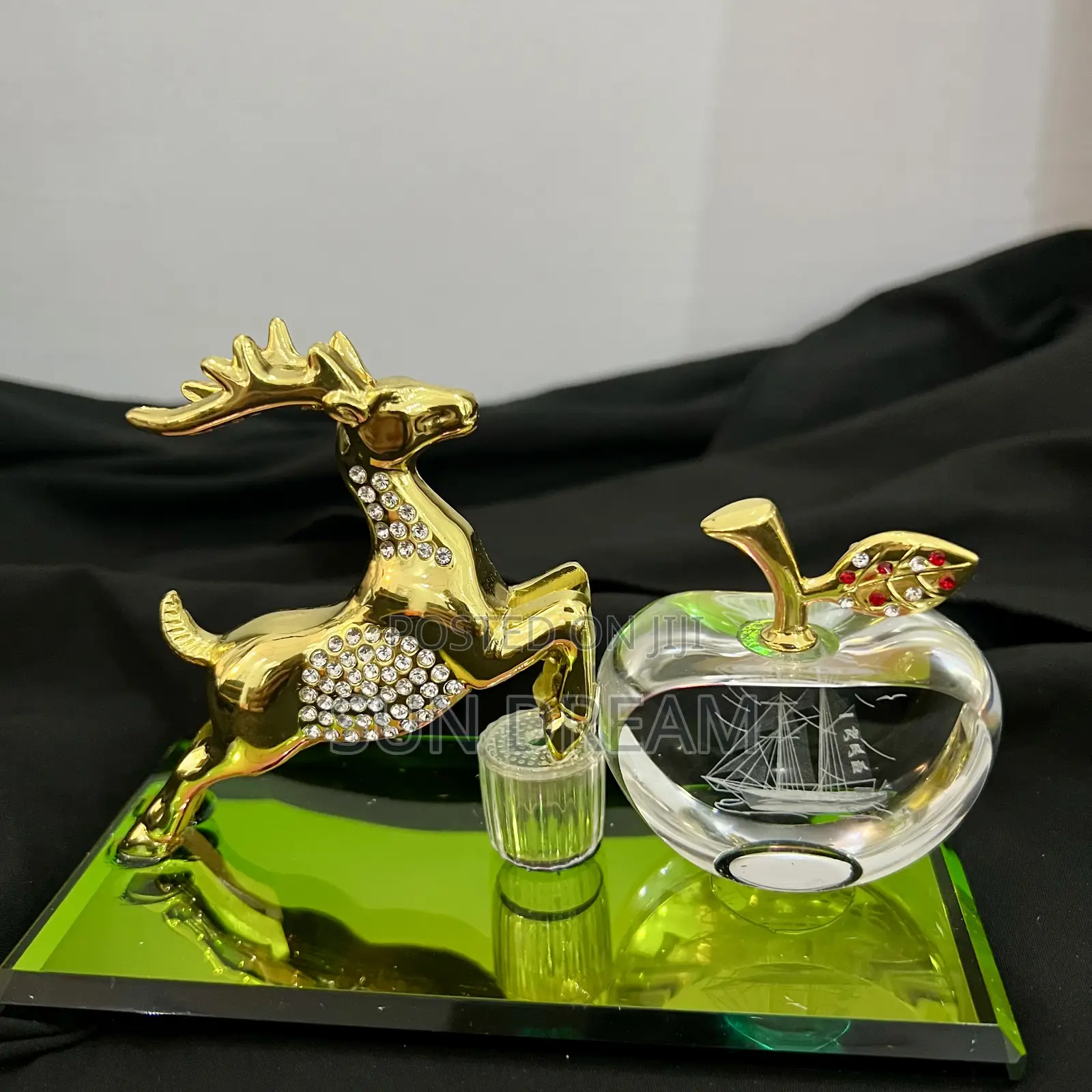 Car Ornaments Golden Deer Home Decoration Car Accessories Father Gift