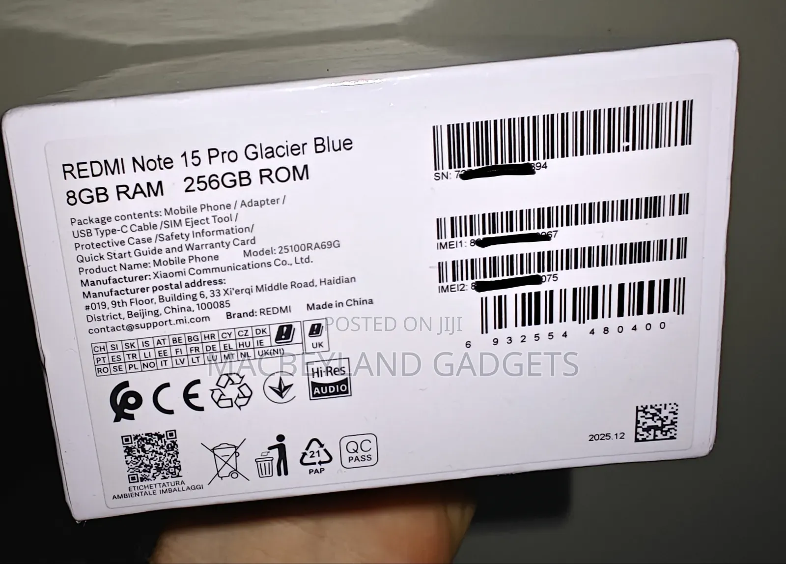 New Xiaomi Redmi Note 15 Pro 256 GB Blue