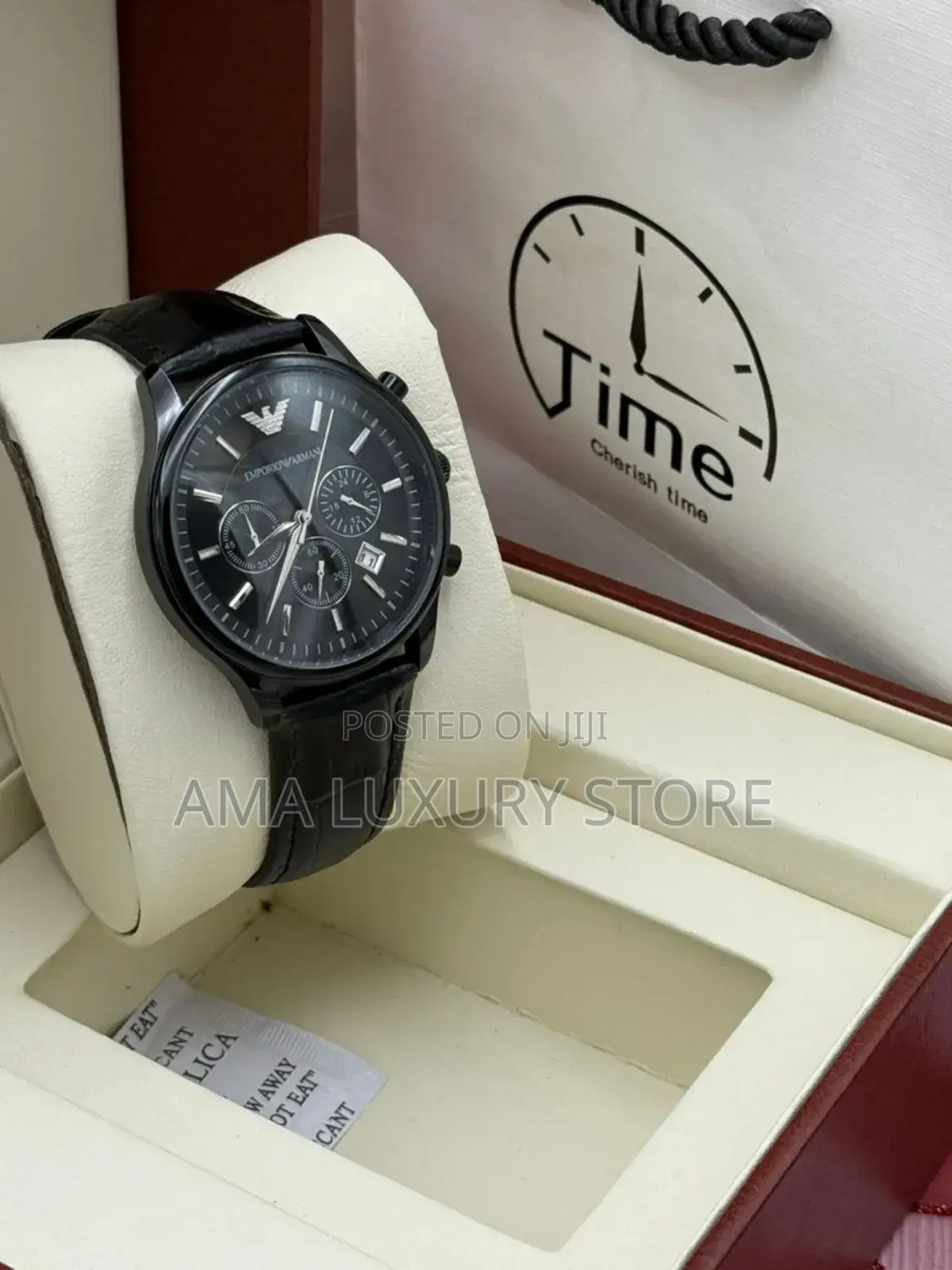 Emporio Armani Quality Leather Men's Wristwatches