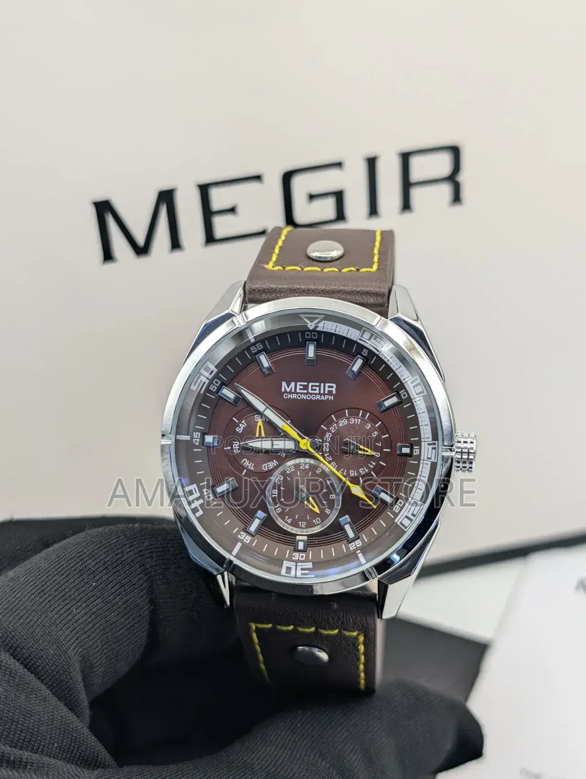 Megir Leather Strap Quality Men's Wristwatches