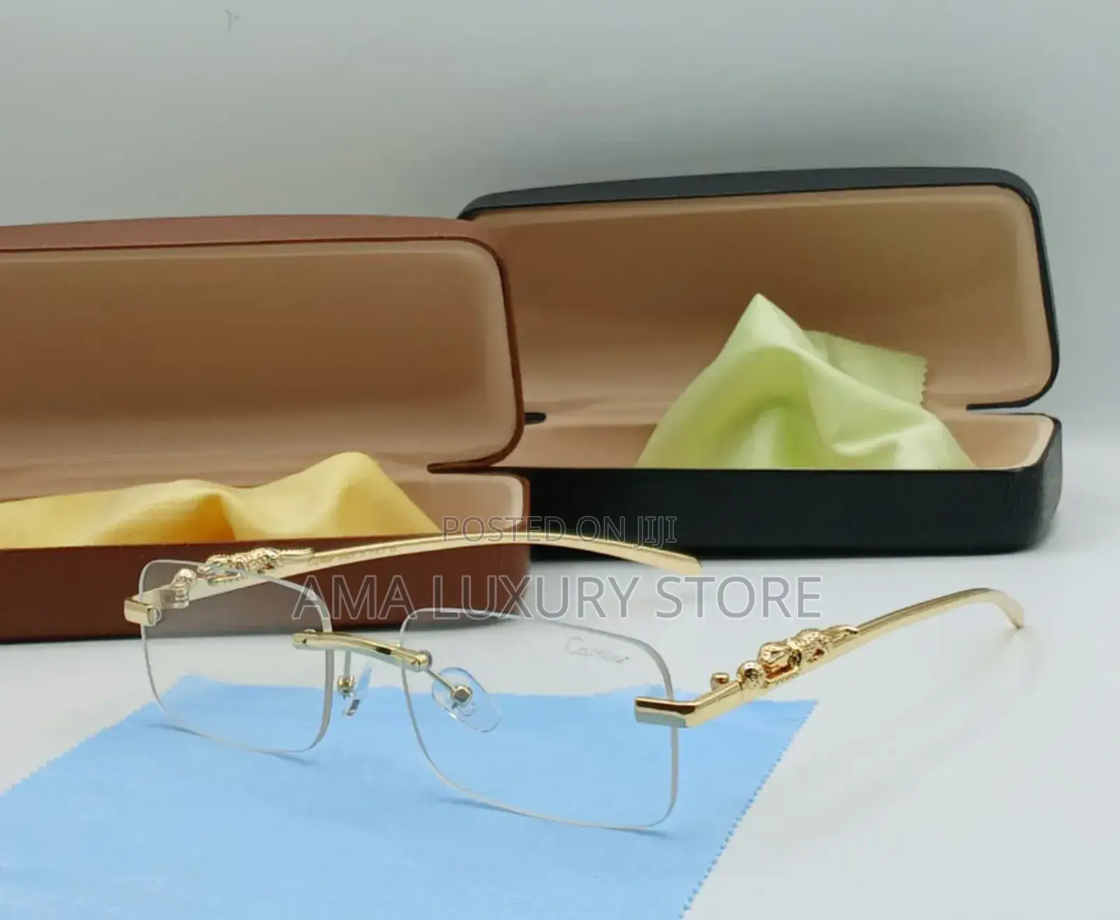 Cartier Luxury Rimless Designer Glasses