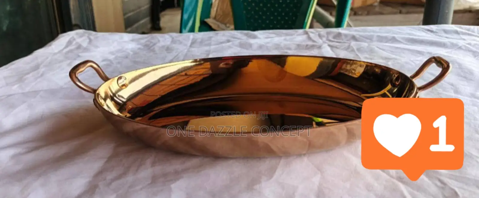 Oval Bronze Stainless Dish