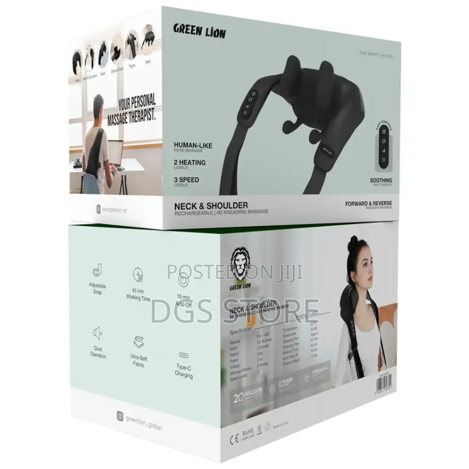 Green Lion Rechargeable Neck Shoulder Massager
