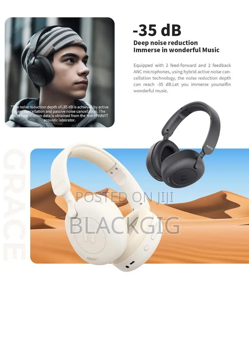 Anc Wireless Headset Bluetooth Headset Noise Cancelling Headphone