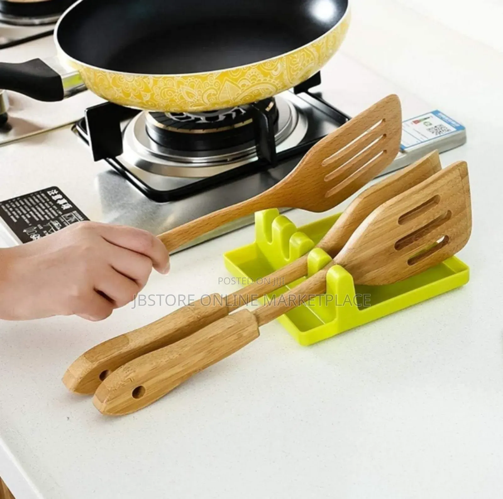 Kitchen Utensil Rest Designed to Hold Spatulas,Spoons, Small Pot Lids