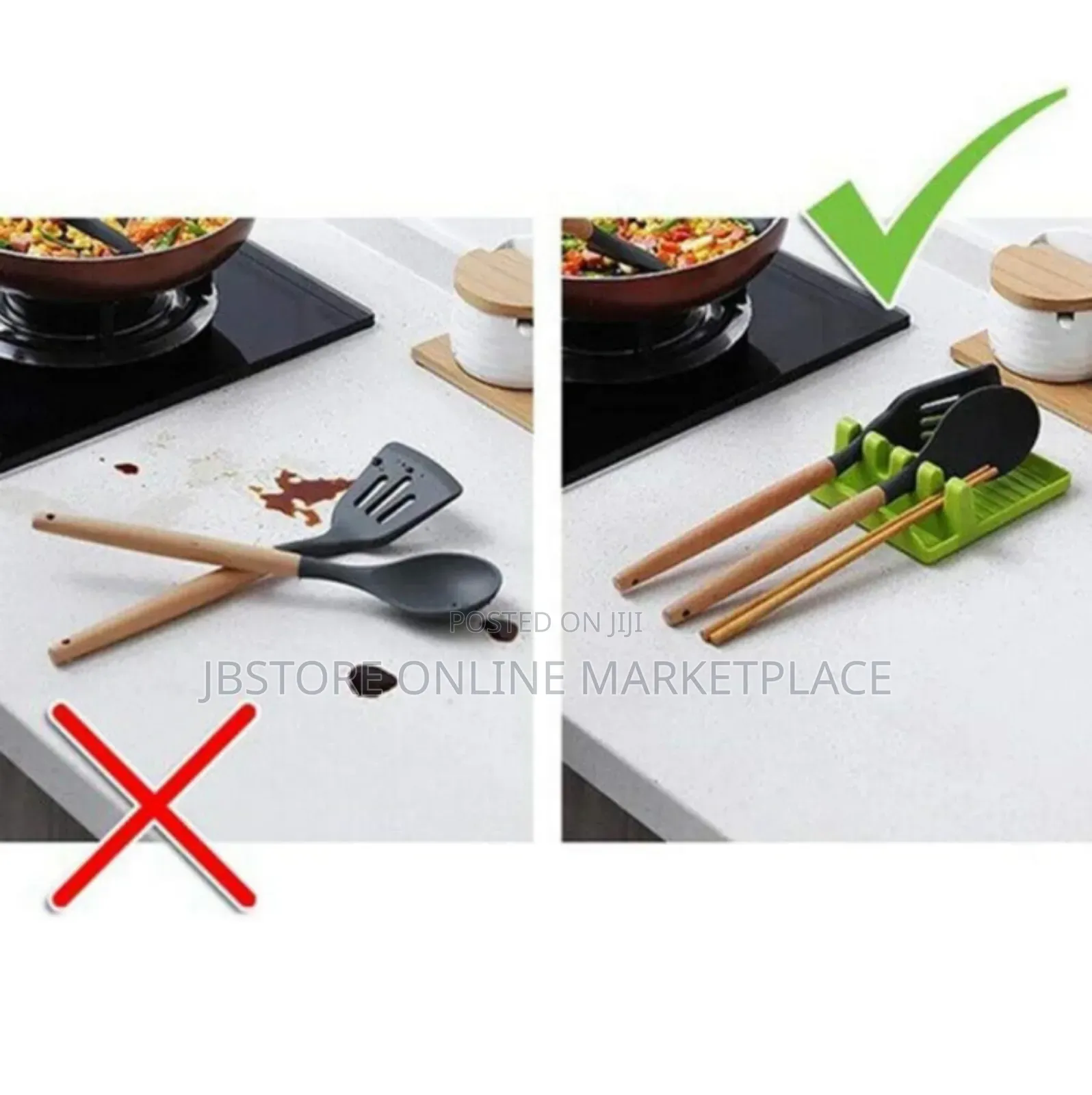 Kitchen Utensil Rest Designed to Hold Spatulas,Spoons, Small Pot Lids