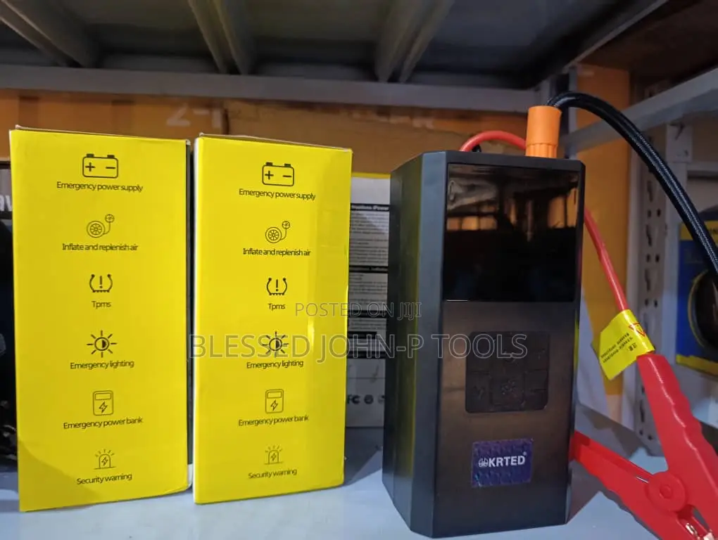 Portable Emergency Power Bank And Tire Inflator