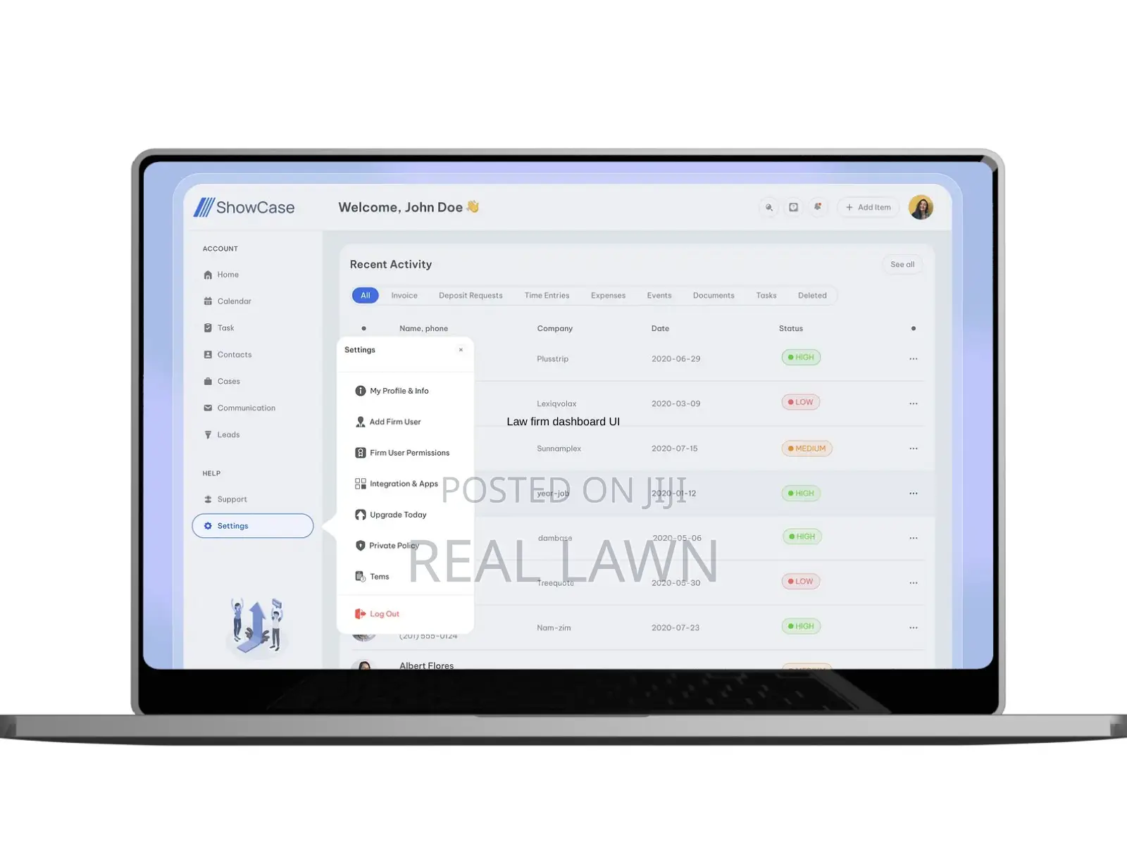 Law Firm Case Management Client Portal