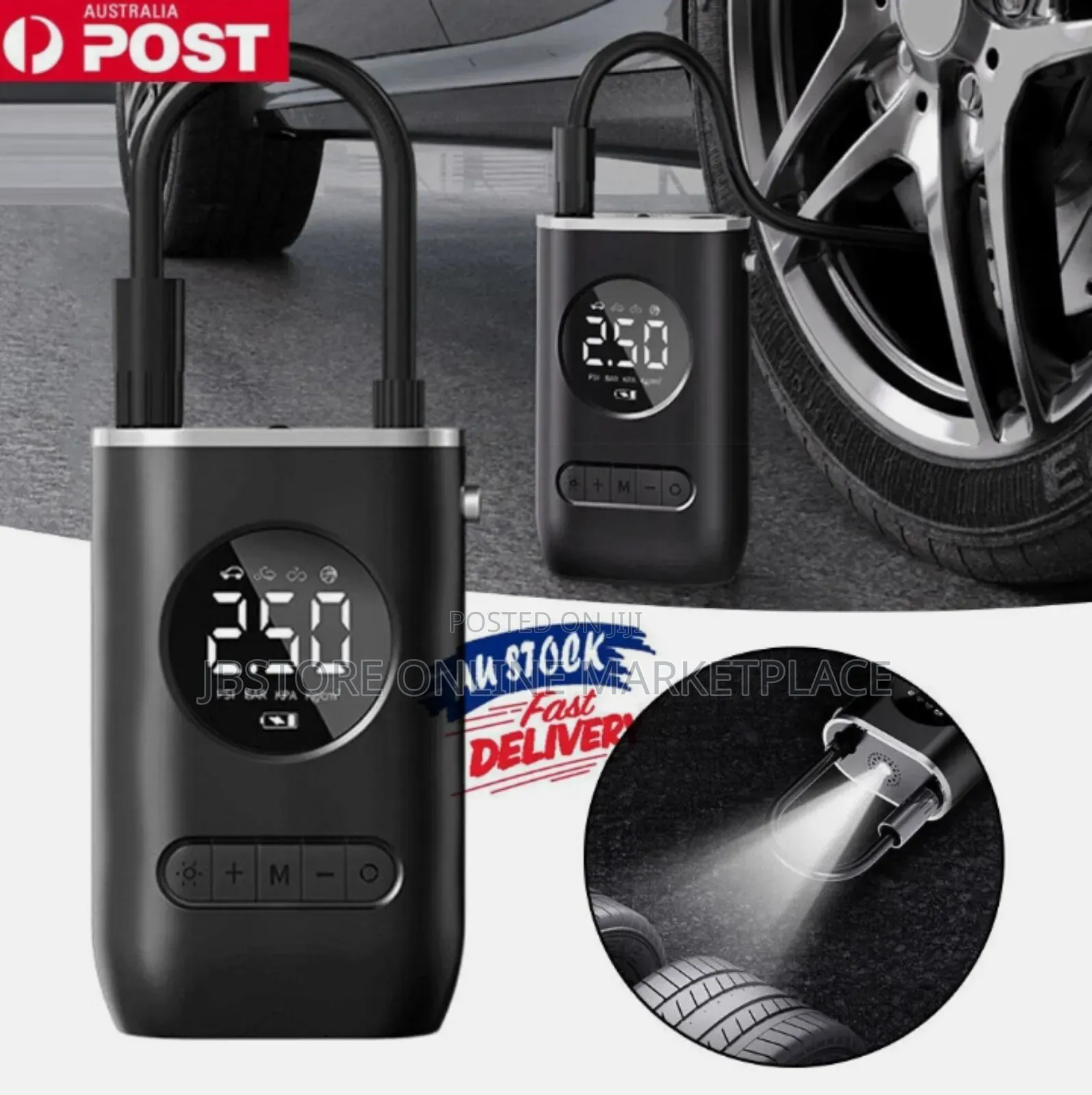 Digital Wireless Inflatable Pump Is a Portable Air Compressor for Cars