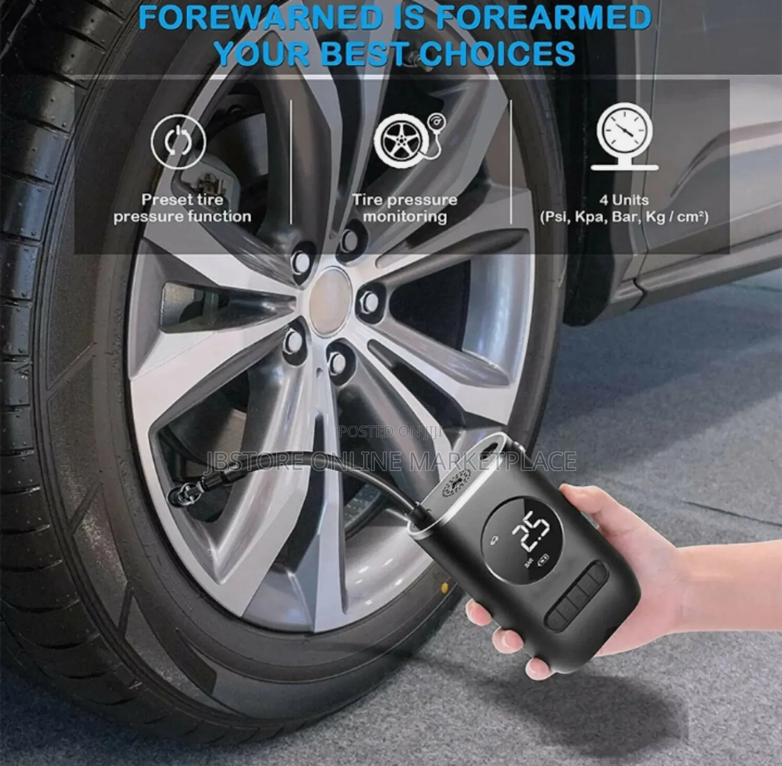 Digital Wireless Inflatable Pump Is a Portable Air Compressor for Cars