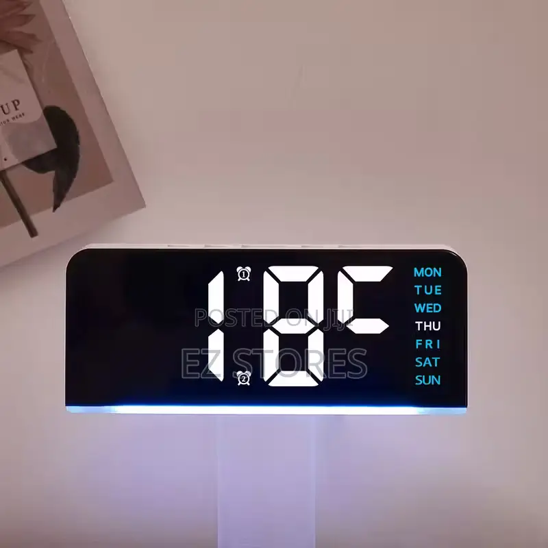 Led Alarm Clock With Ambient Light, Date Display, Usb Powered