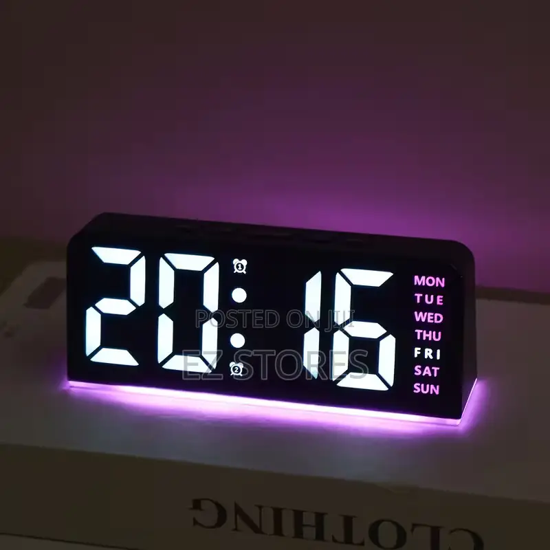 Led Alarm Clock With Ambient Light, Date Display, Usb Powered
