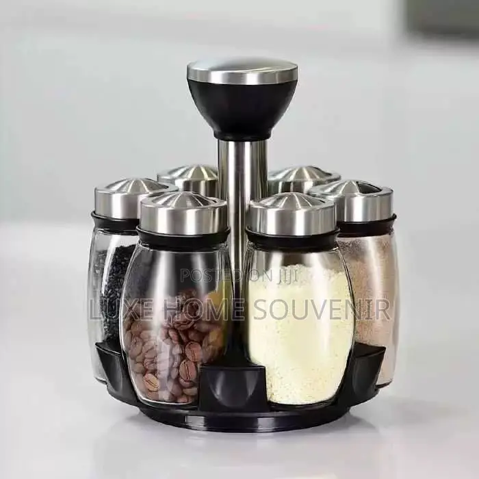 7 Pieces Rotary Spice Rack