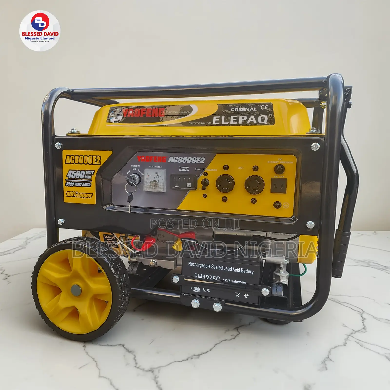 Elepaq Yaofeng Ac8000e2 3500w / 4500w Key Start Generator 100% Copper