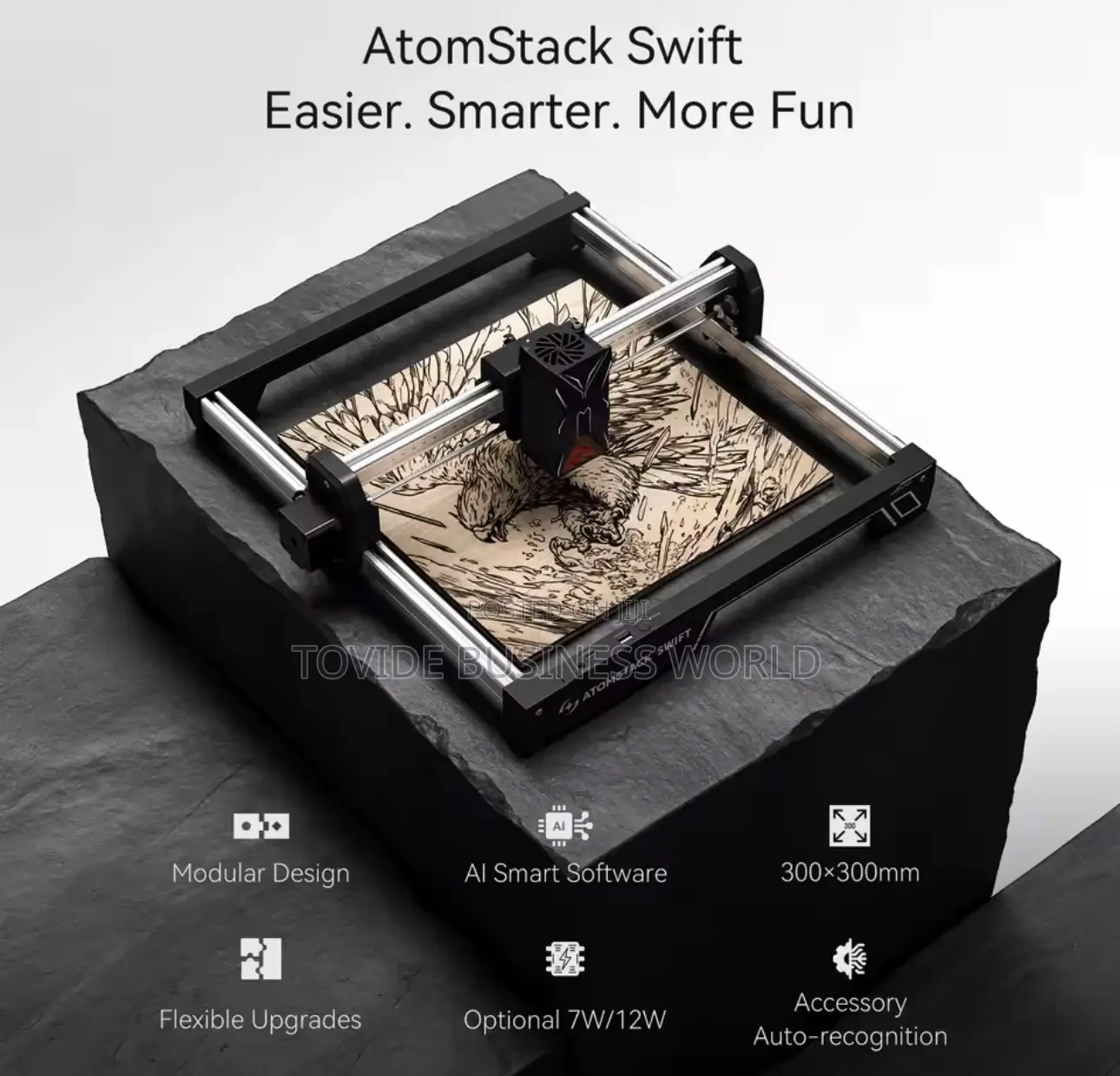 Atomstack Swift 12w Laser Engraver Cutter Diy 300×300mm Machine