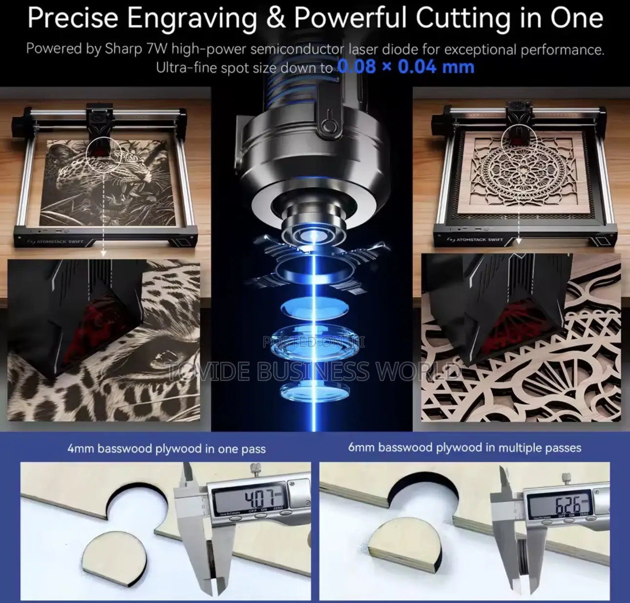 Atomstack Swift 12w Laser Engraver Cutter Diy 300×300mm Machine