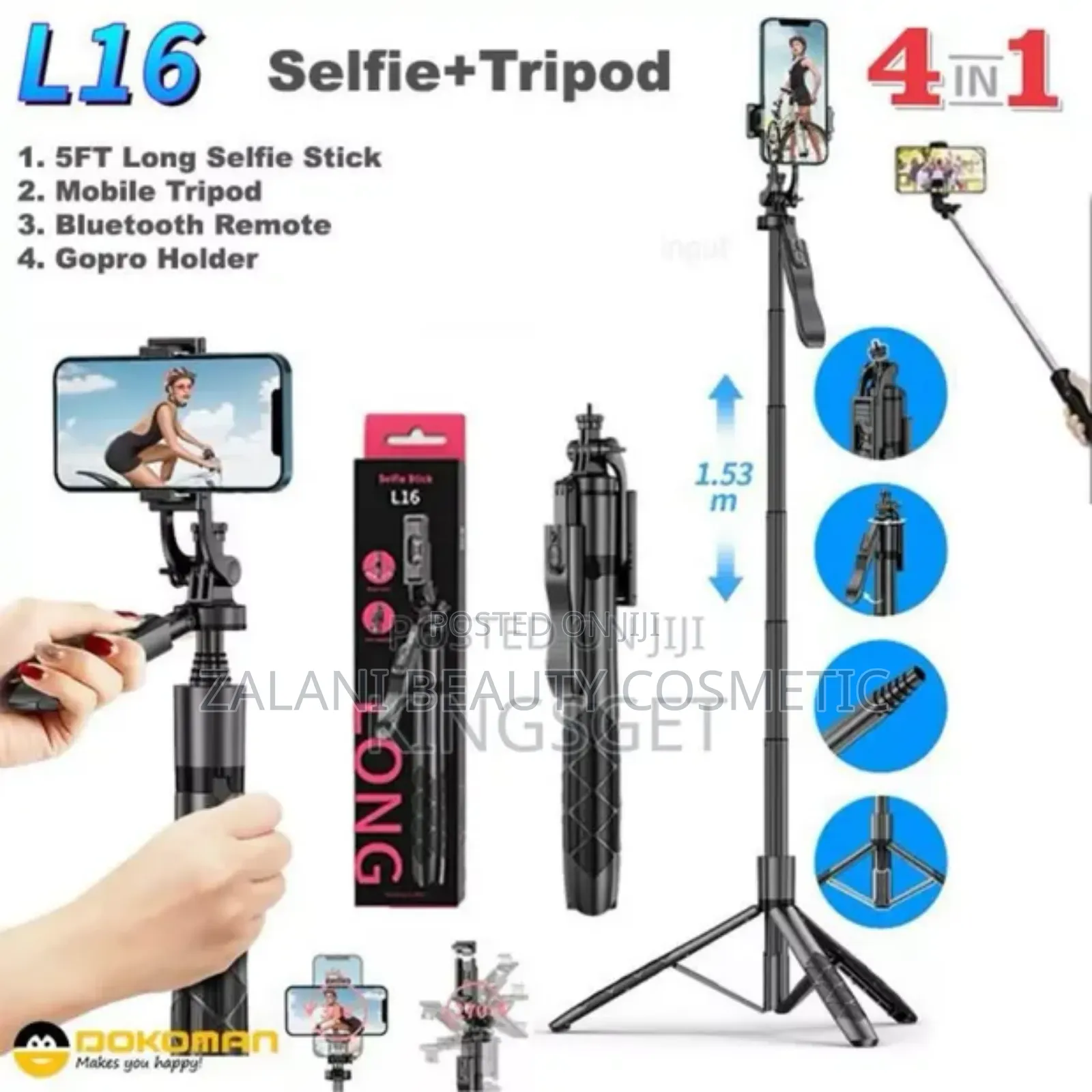 The L16 Bluetooth Selfie Stick Tripod, a 3-in-1 Device Designed